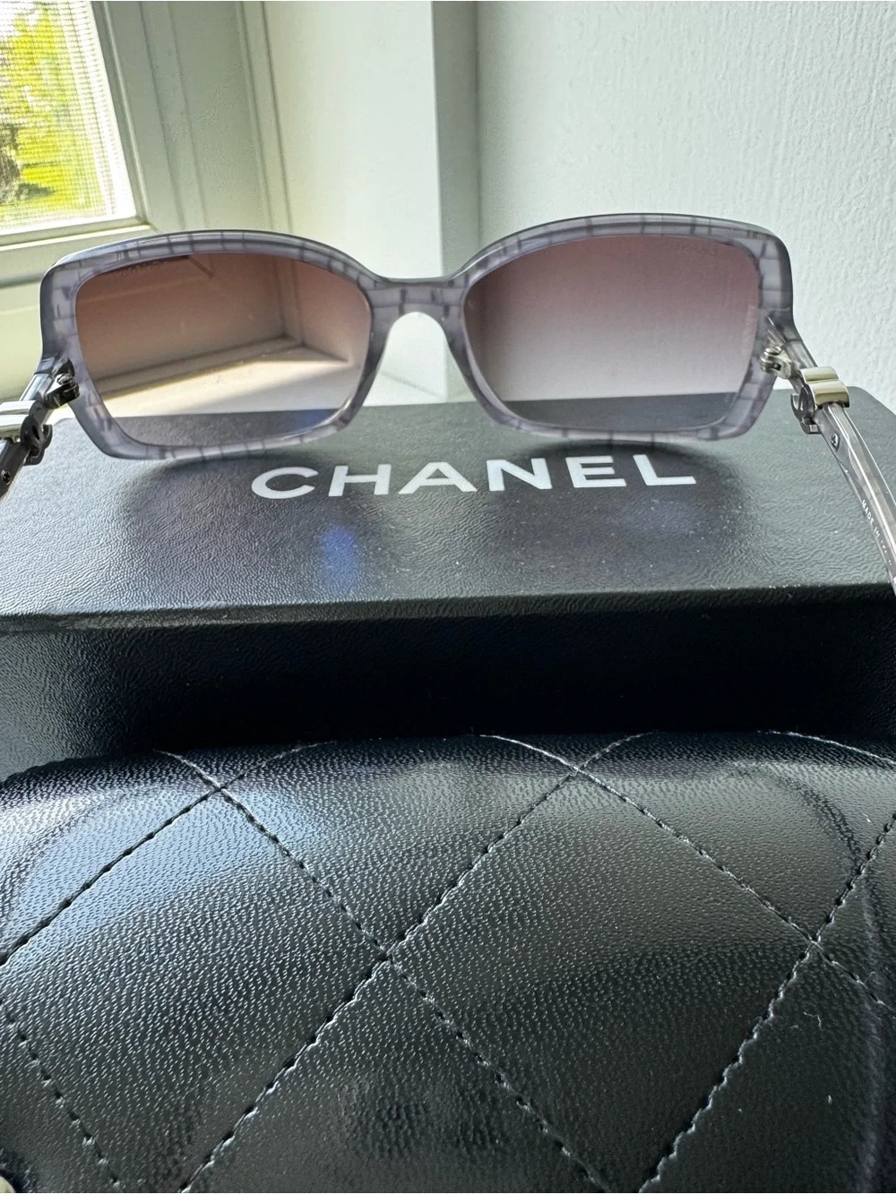 CHANEL Women’s Lavender-Tinted Gradient Sunglasses